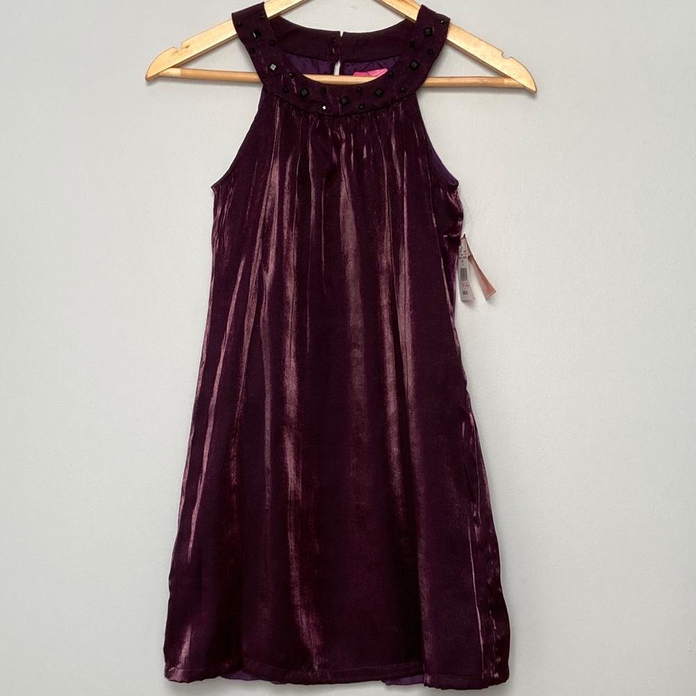 Hype dark purple eggplant purple girls dress